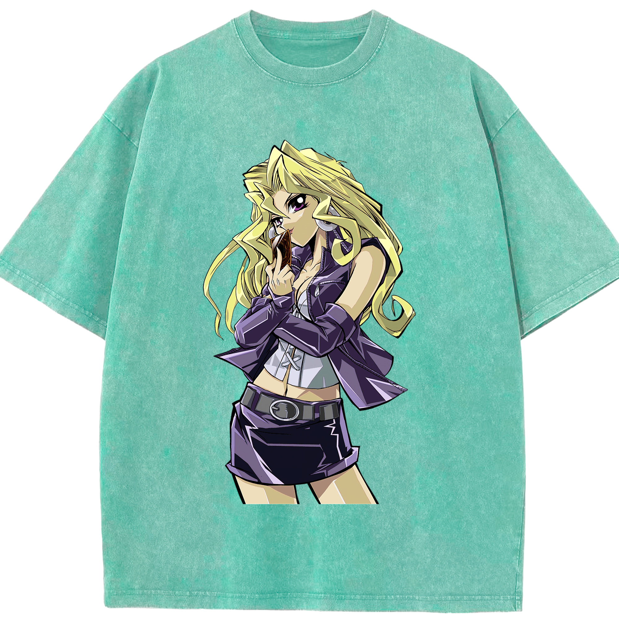 （画像用） 遊☆戯☆王 Yu-Gi-Oh! 綿100% ヴィンテージ風 半袖Tシャツ（フロントプリント）